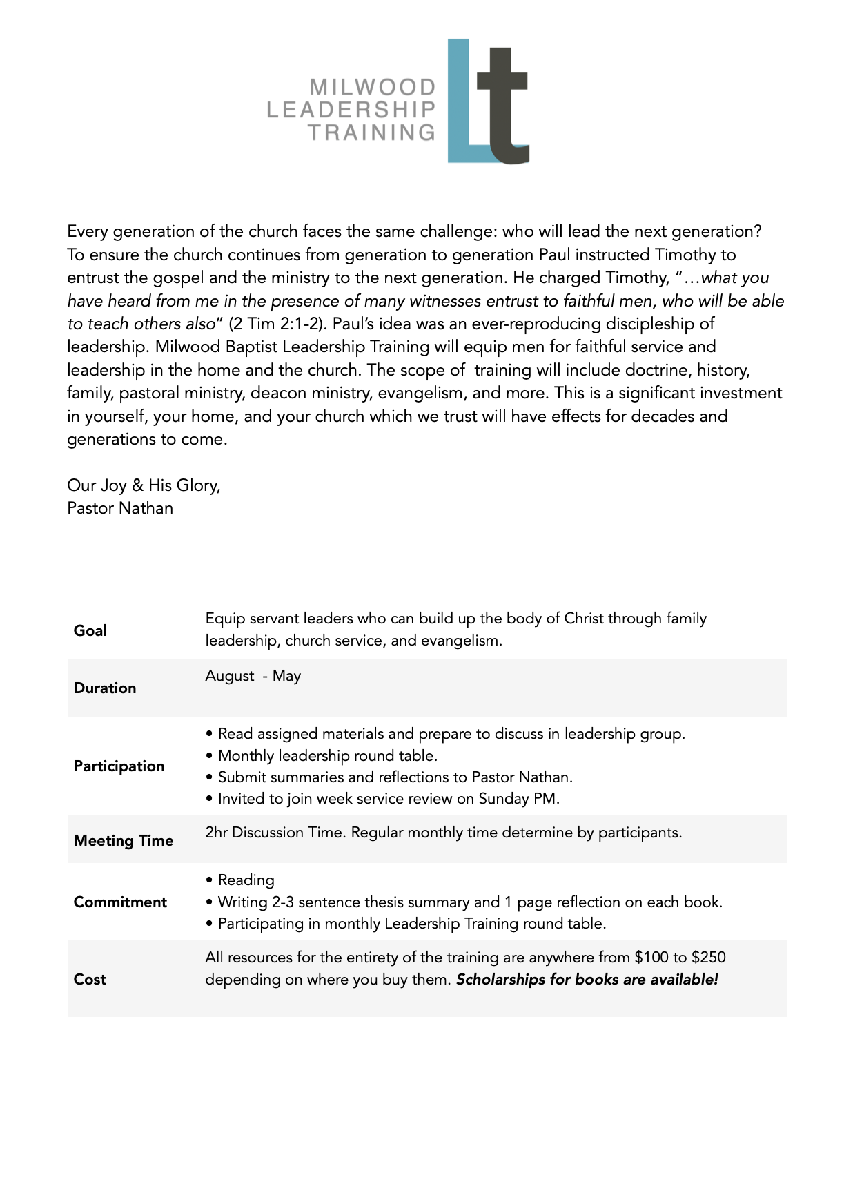 Leadership 2025 SCHEDULE
