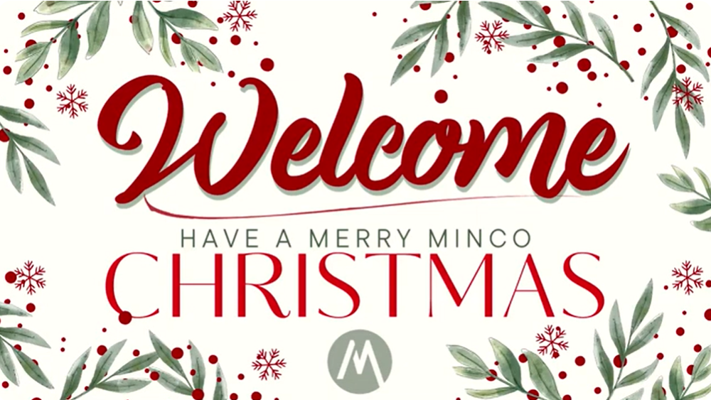 A Very Minco Christmas:  Characters of Christmas banner