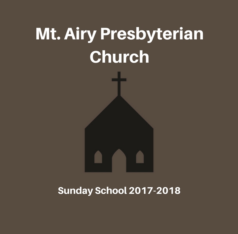 Adult Sunday School 2017-2018