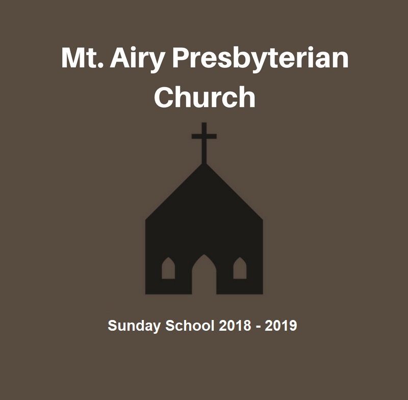 Adult Sunday School 2018-2019