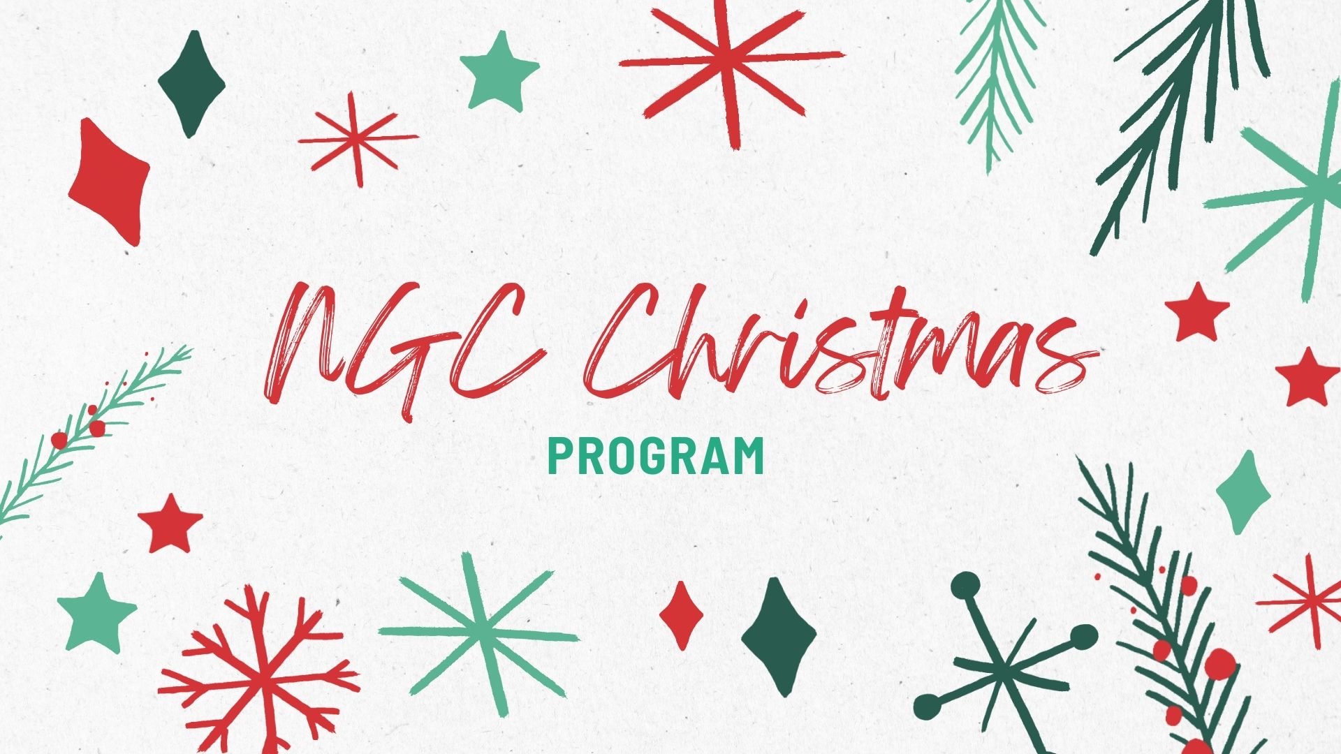 Christmas Program banner