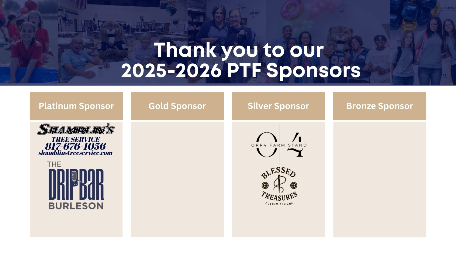 PTF Sponsors
