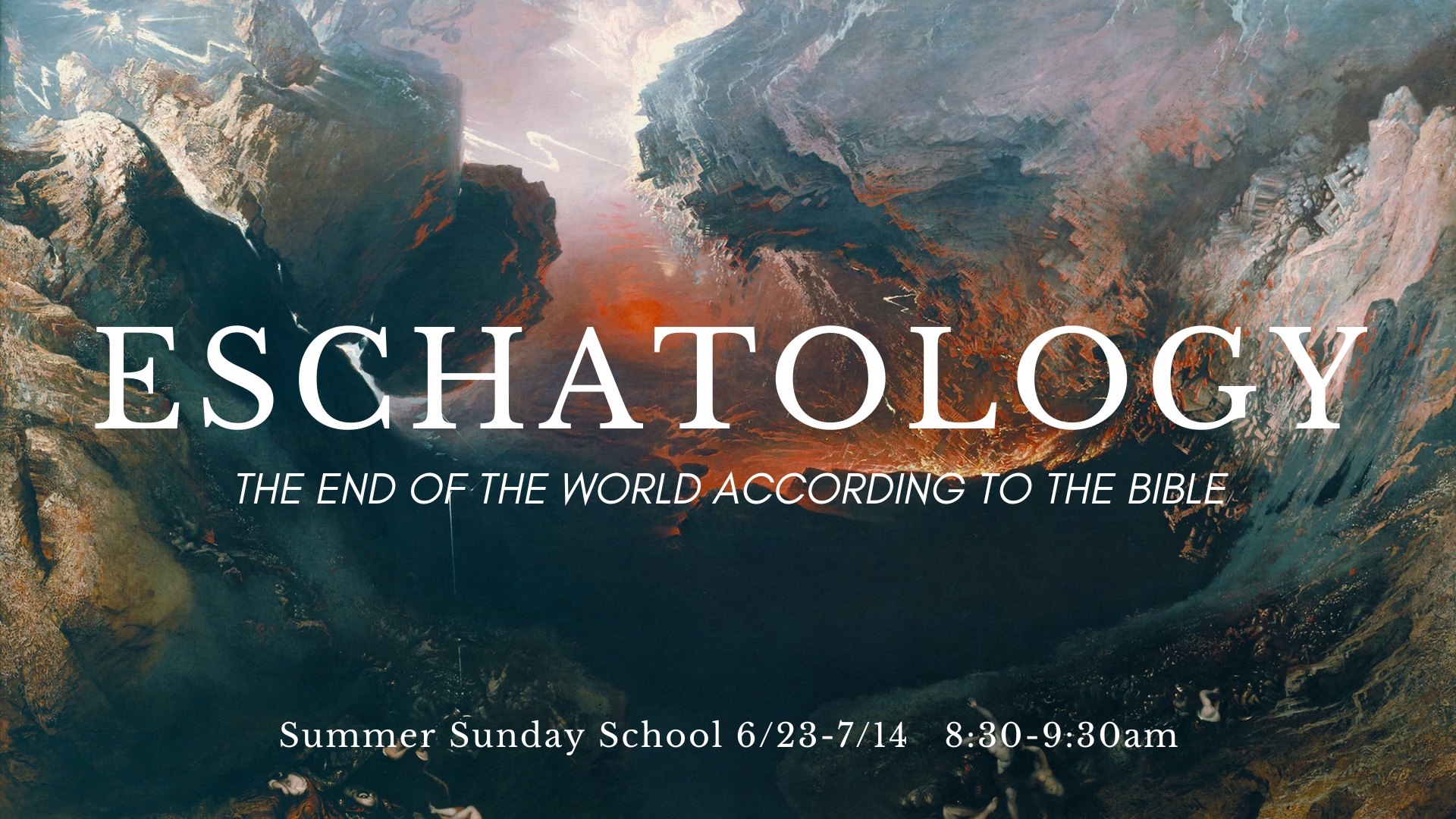 ESCHATOLOGY SUNDAY SCHOOL image