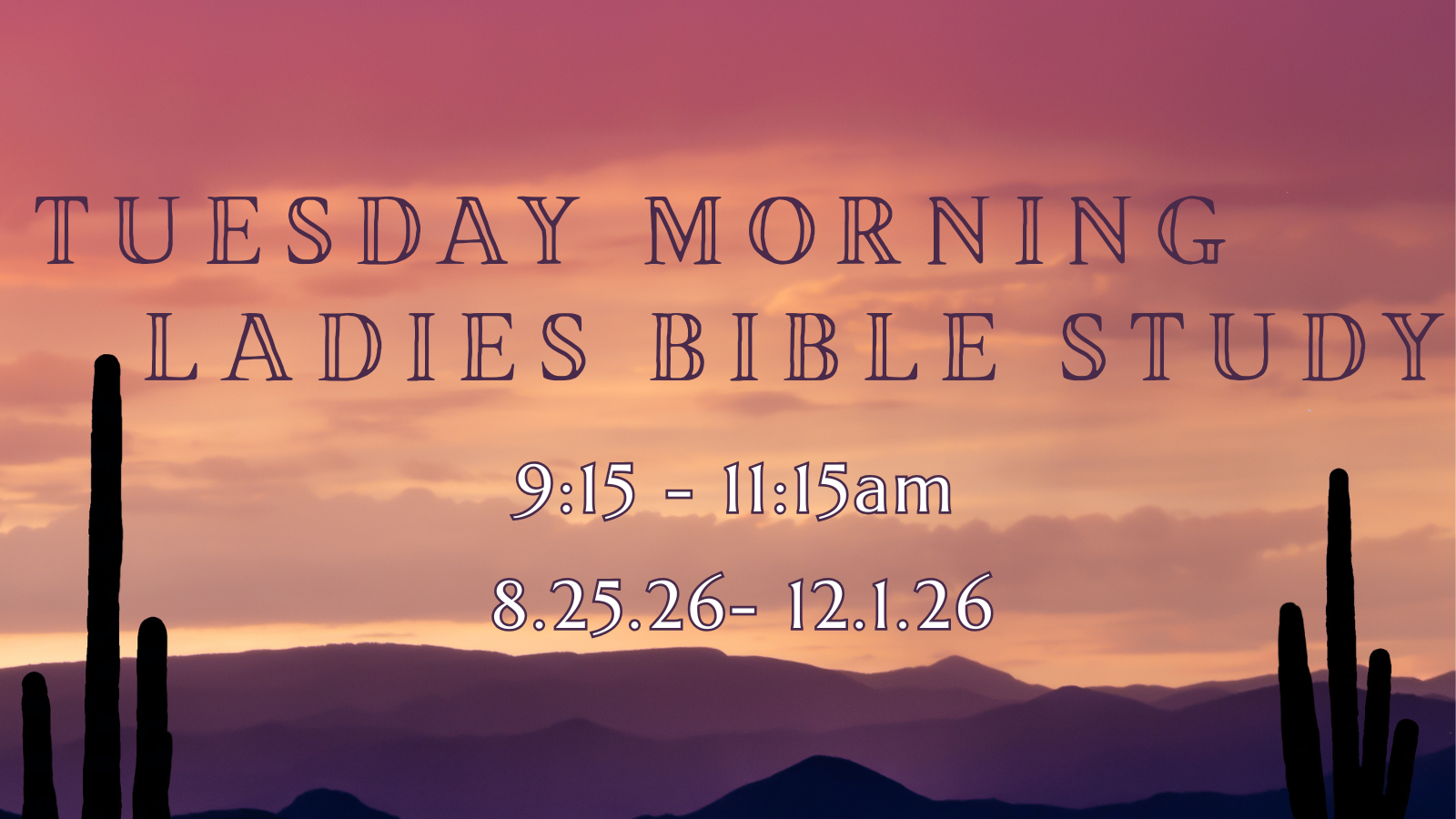 Tuesday Morning Ladies Bible Study fall 2026 