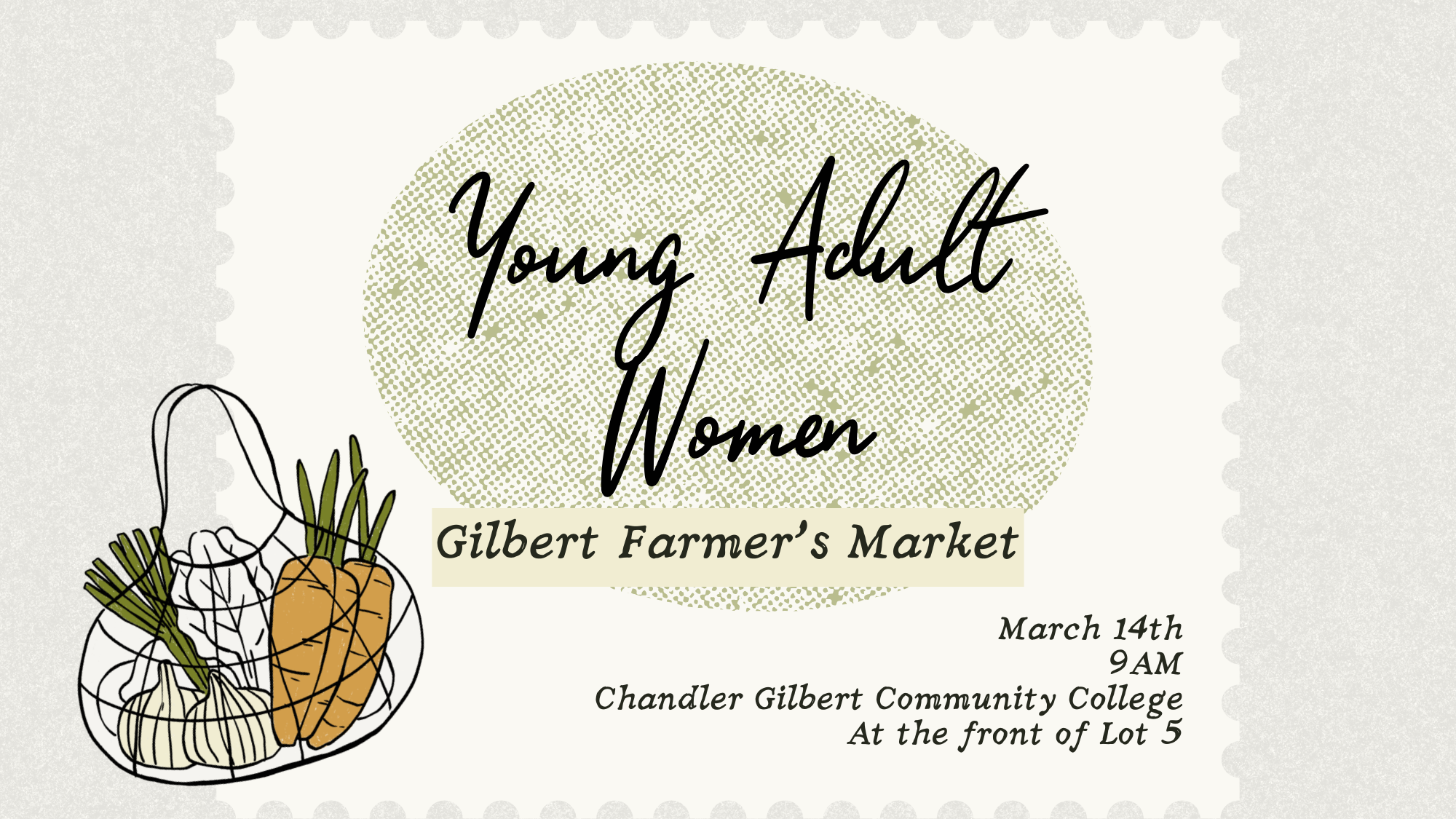 YA Ladies Farmer's Market (16 x 9 in)