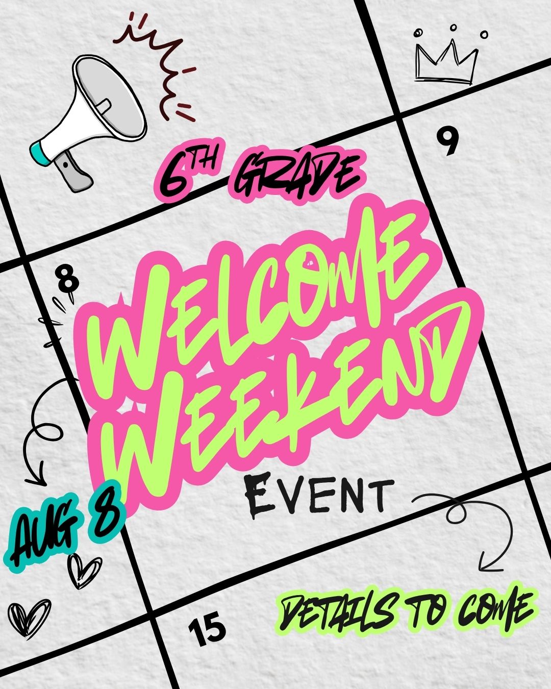 6th grade welcome weekend