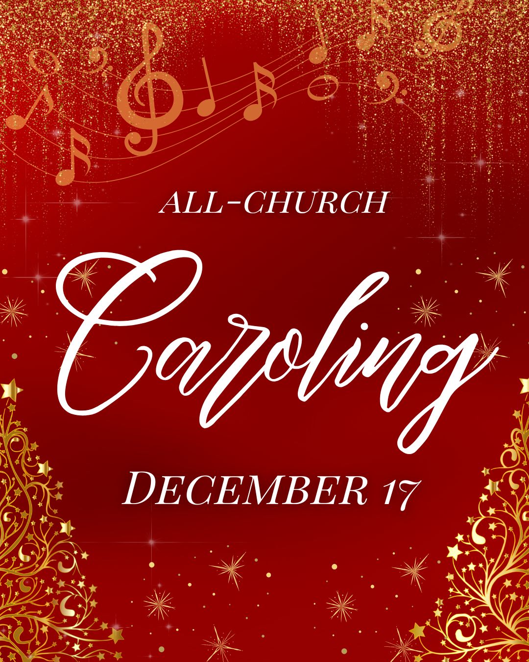 All Church Caroling socials 2025