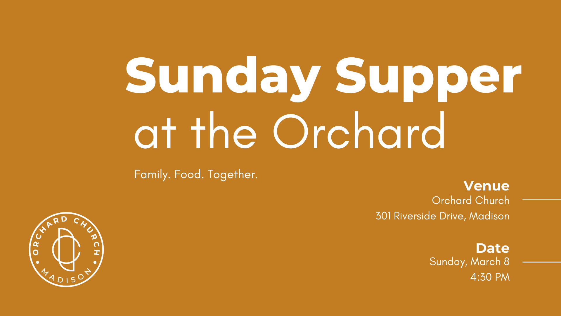 March 2026 Sunday Supper Event image