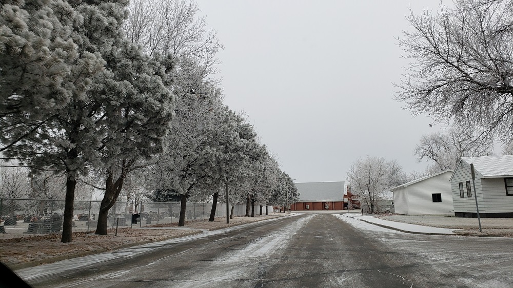Church Snow Trees Christmas