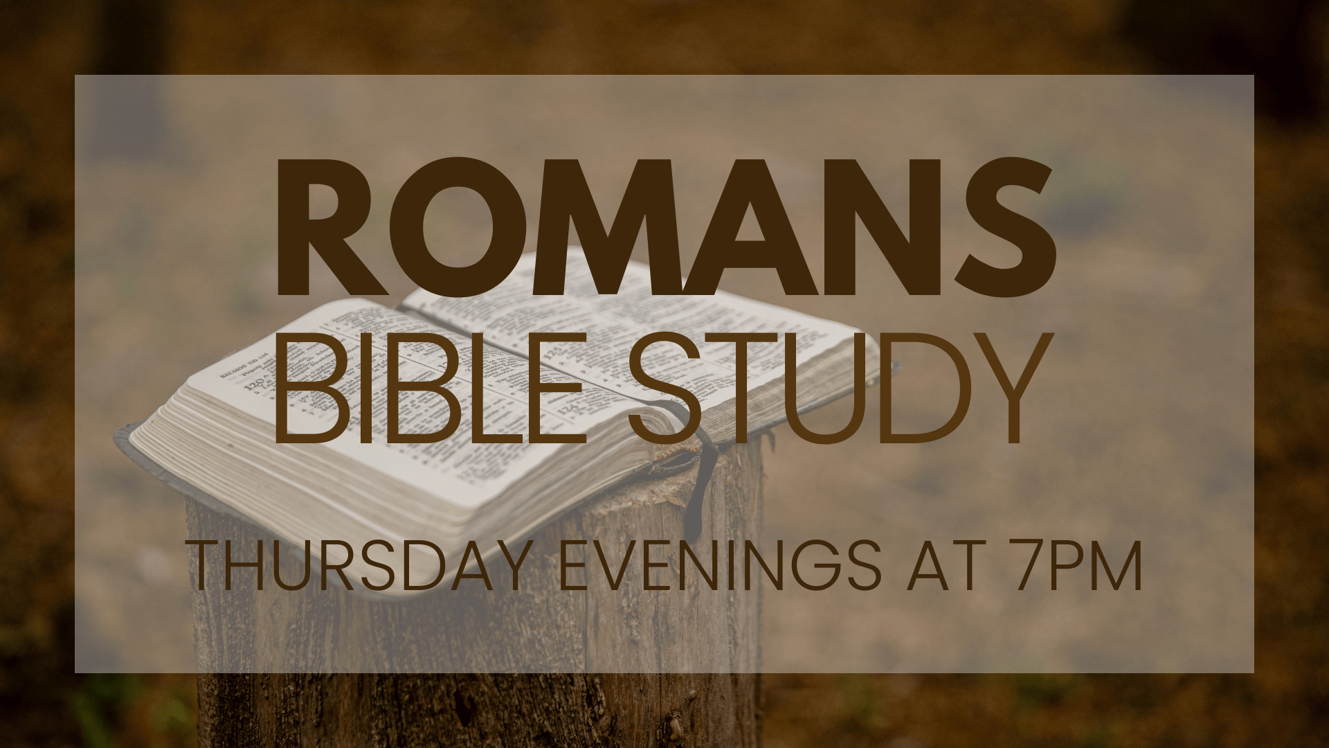 Romans Bible Study Fall 2025
