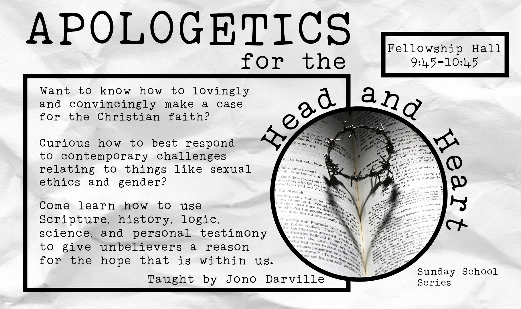 Apologetics for the Head and Heart banner