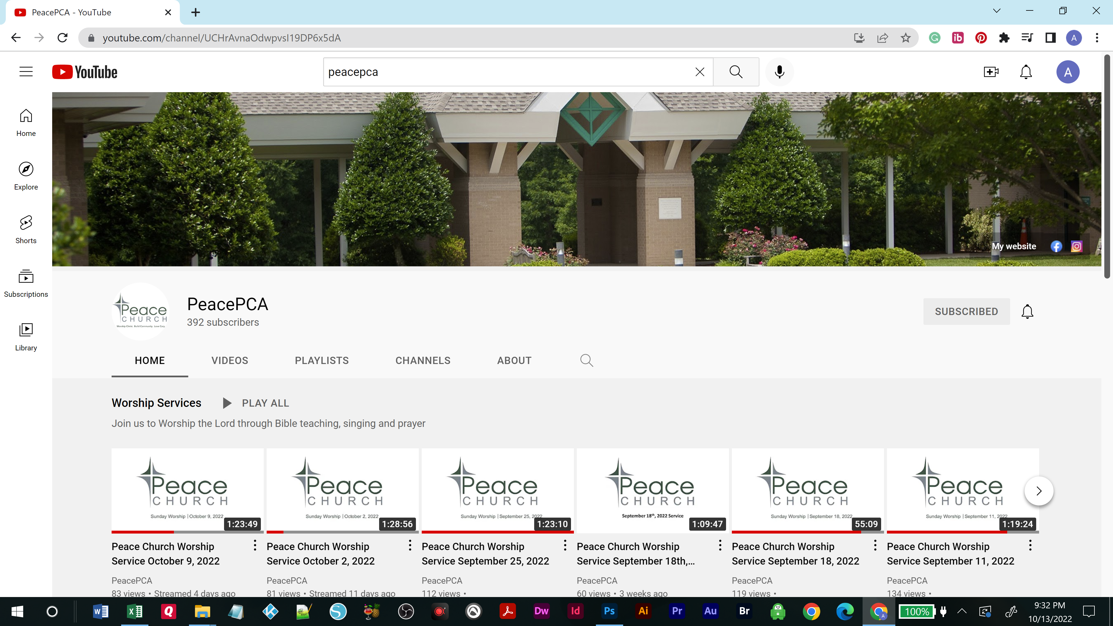 Peace YouTube Screenshot