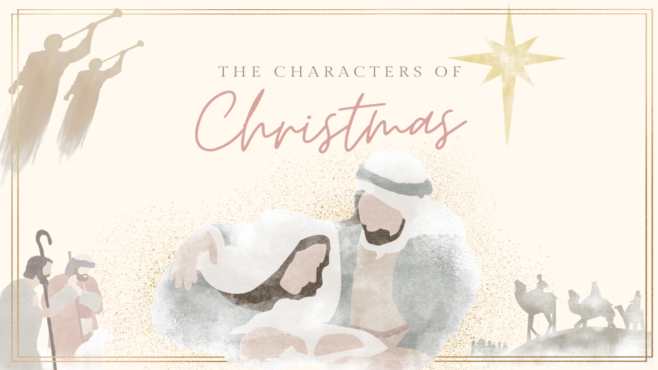 Characters of Christmas banner