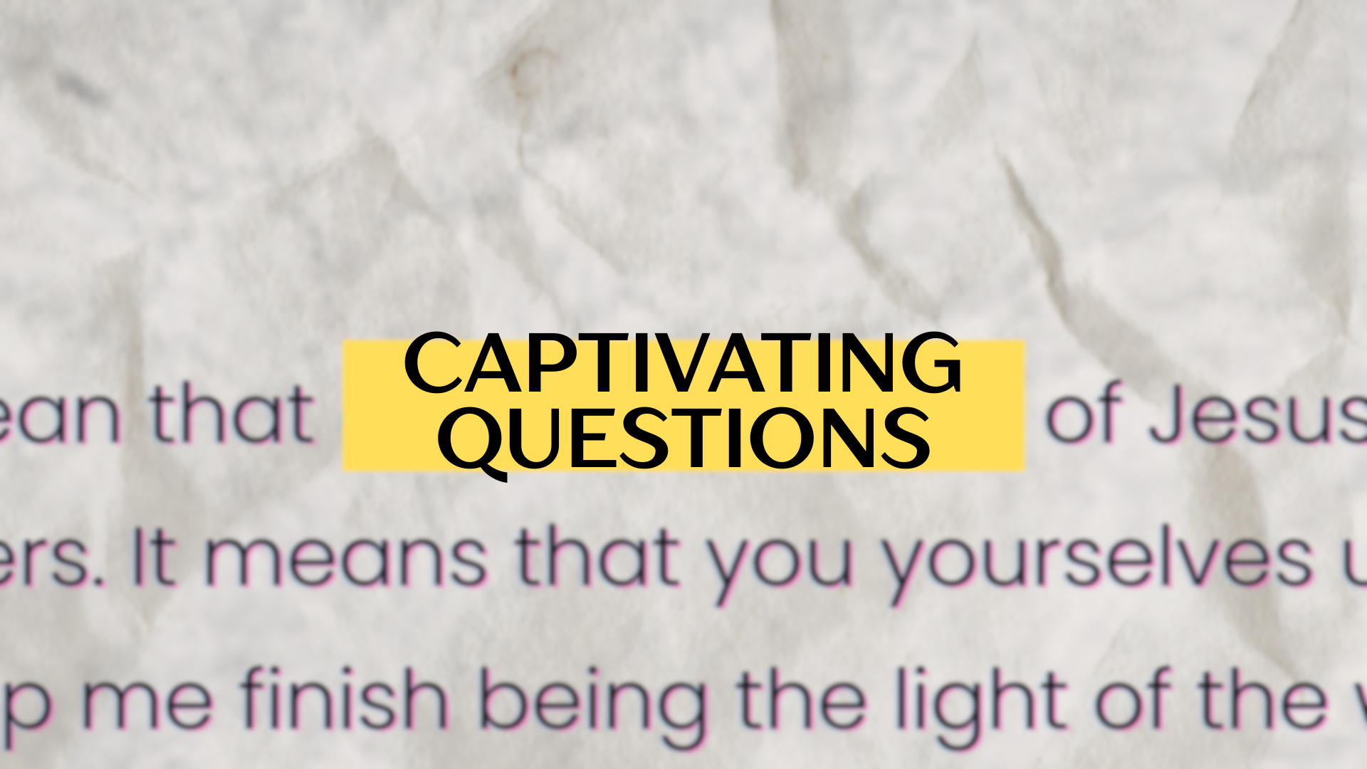 Captivating Questions series image