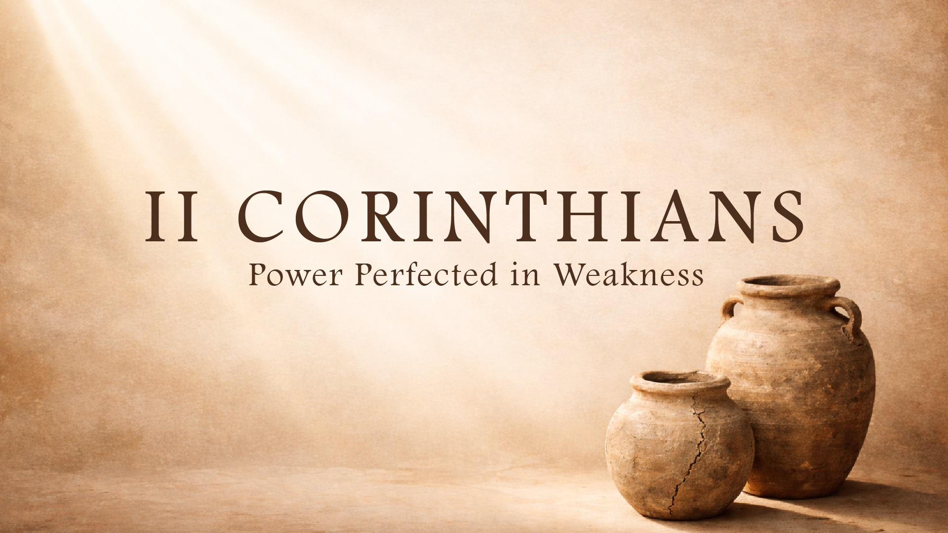 II Corinthians: Power Perfected in Weakness banner