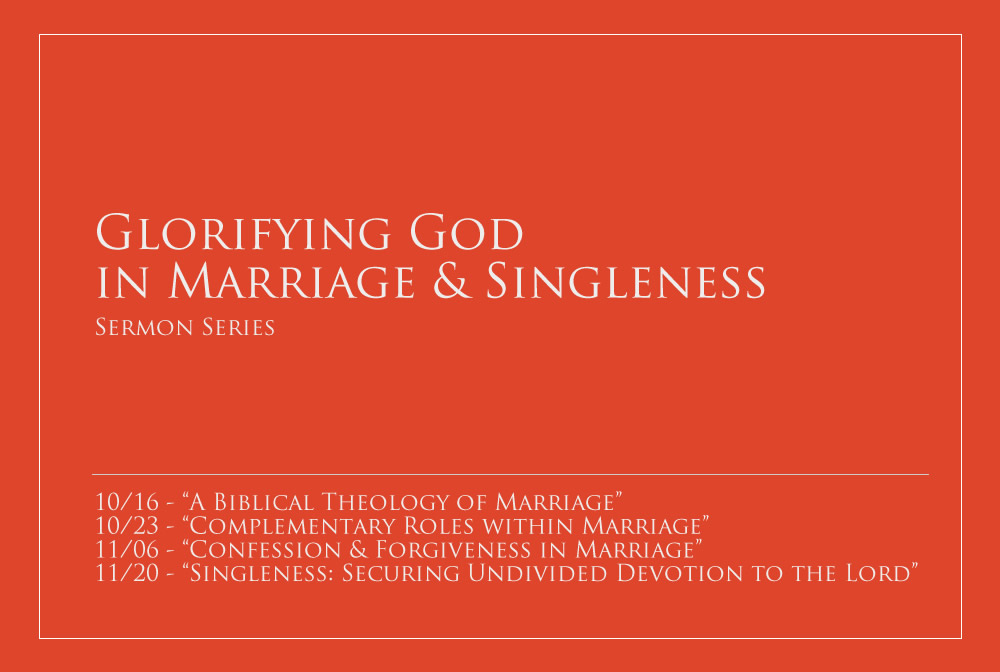 Glorifying God in Marriage & Singleness banner