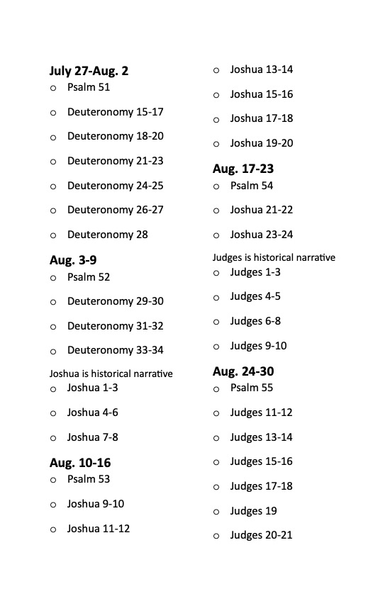 Redeemer Reading 5