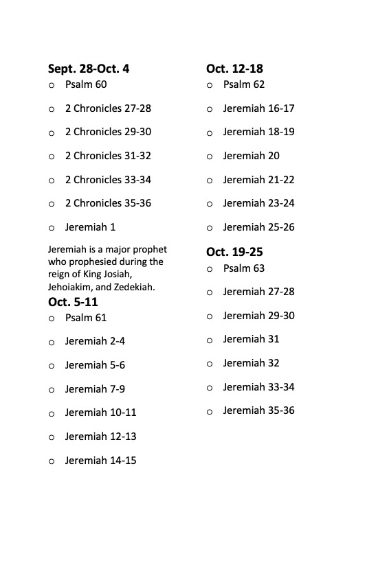 Redeemer Reading 7