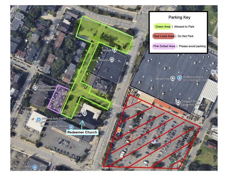 Redeemer Church _ Overlfow Parking Map 2026