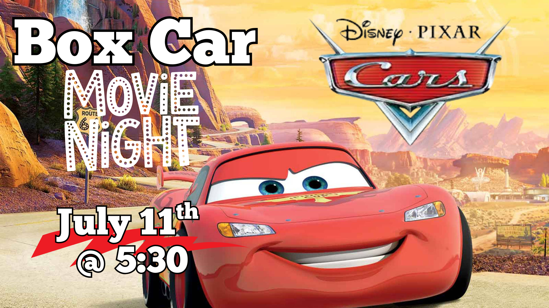 Box Car Movie Night Main Slide with Date only