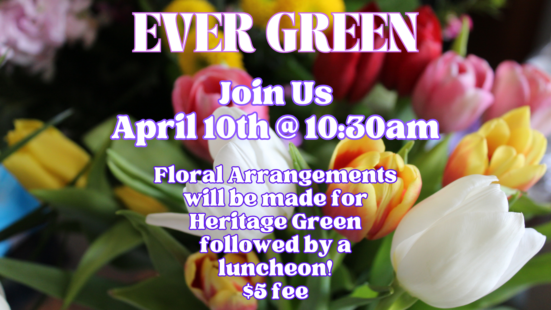 Ever Green April 10th Main Slide image