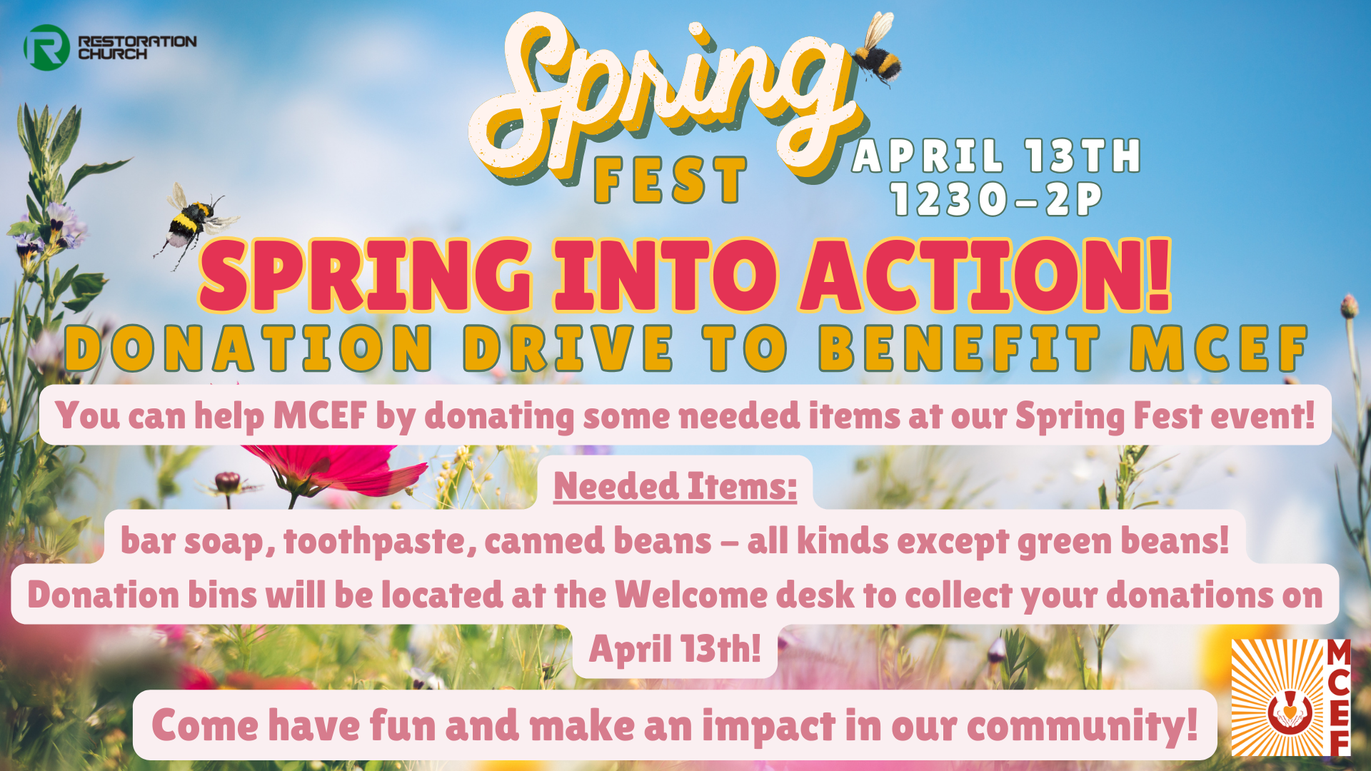 Food Drive at Spring Fest 2025