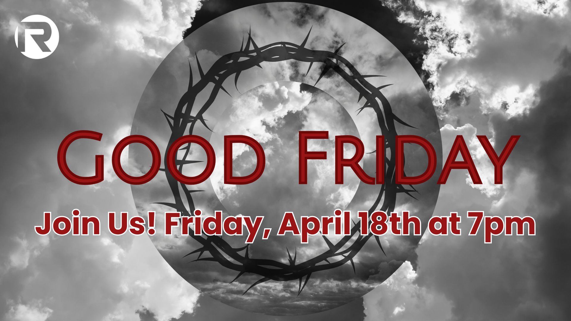 Good Friday - Join Us with date and time slide image