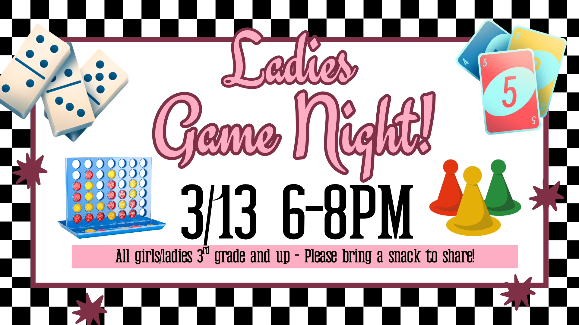Ladies Game Night - Main Slide 03.13.2026