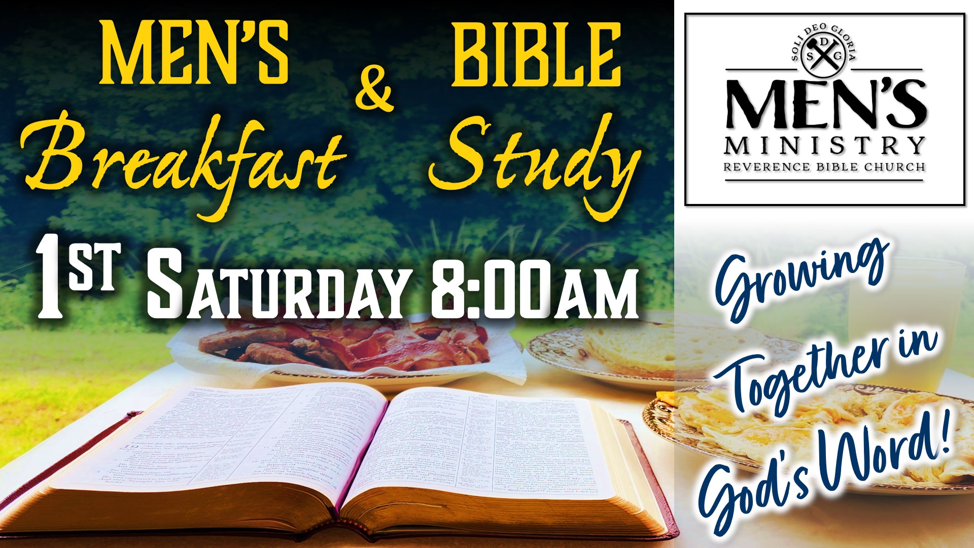 2025 Men's Breakfast & Bible Study _ ALL YELLOW FONT_ 05.15.25 FINAL VERSION image
