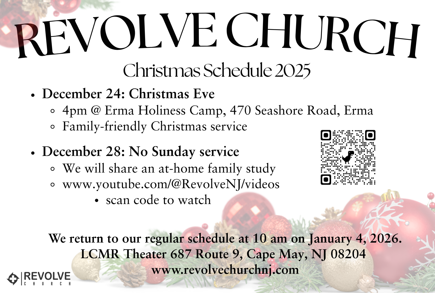 2025 Christmas Schedule