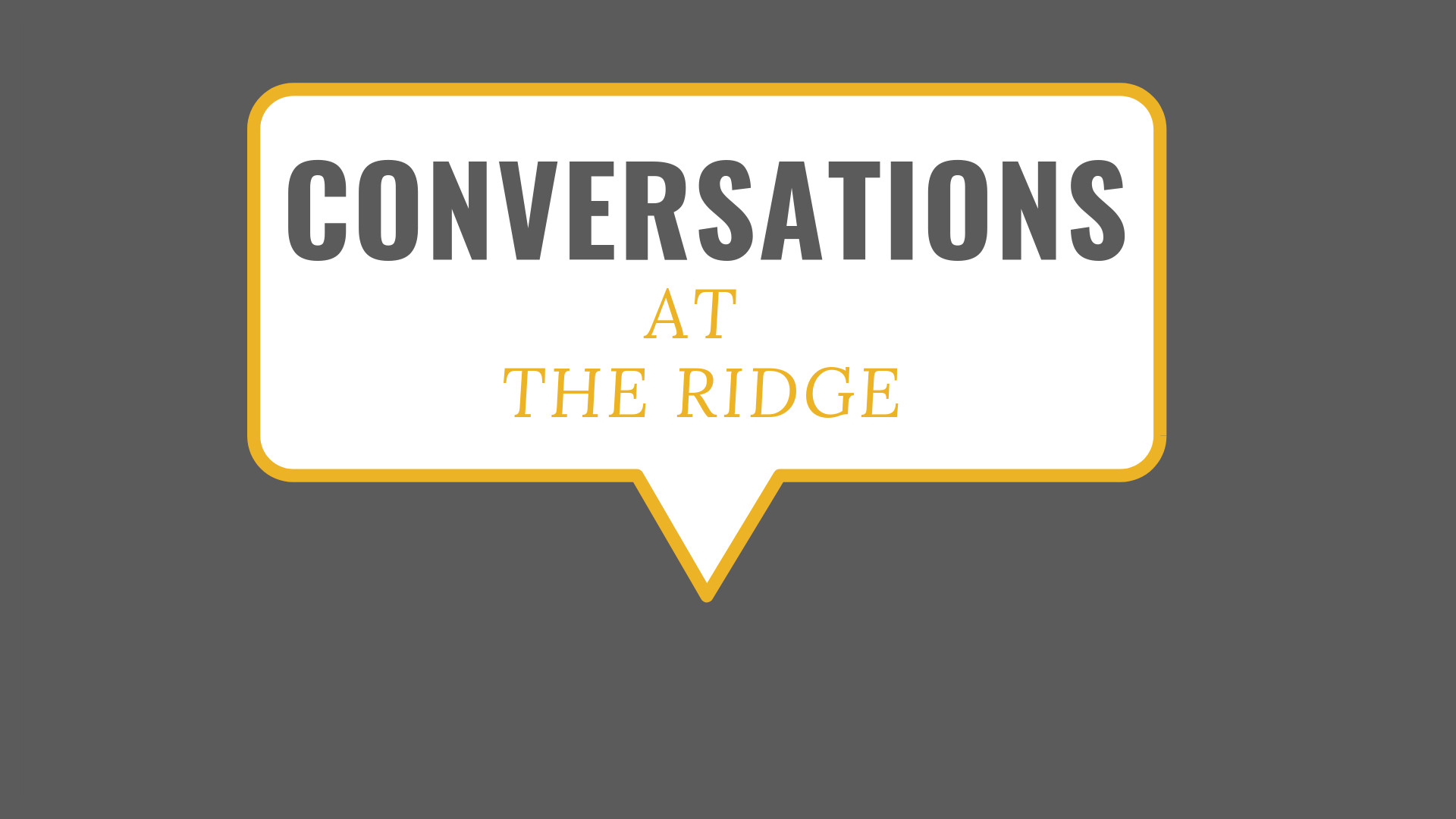 Conversations at The Ridge banner