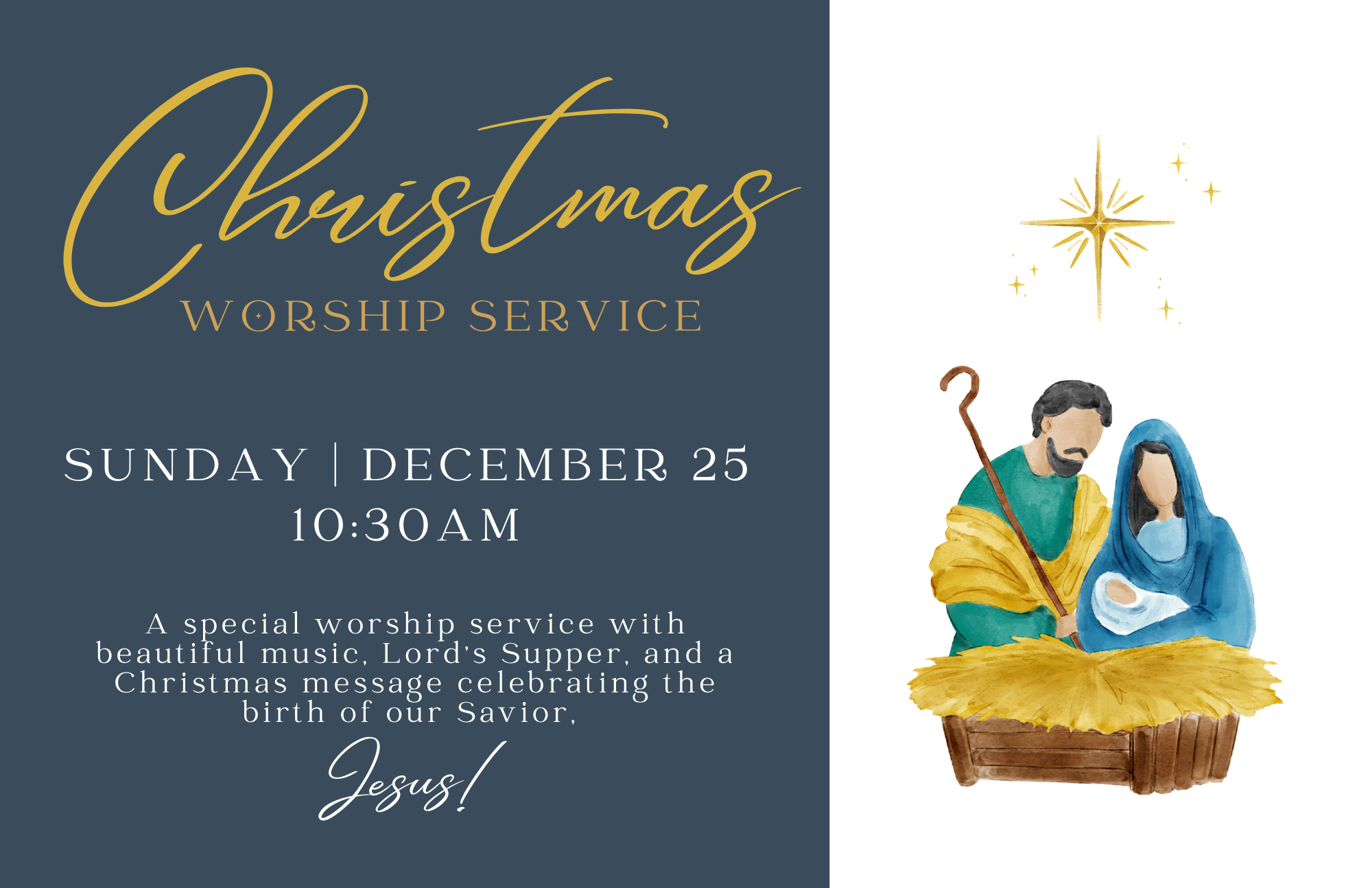 Christmas Day Worship Service poster-2 image