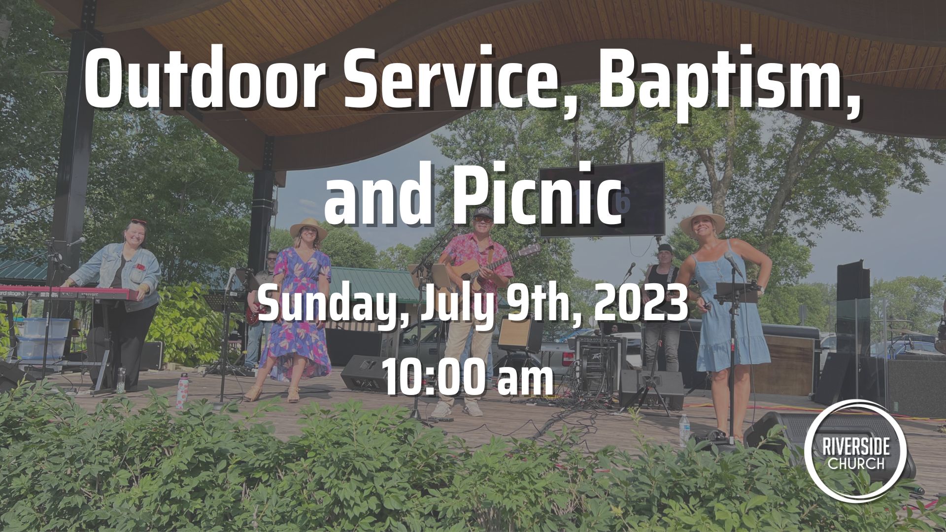 Outdoor Service, Baptism, and Picnic image