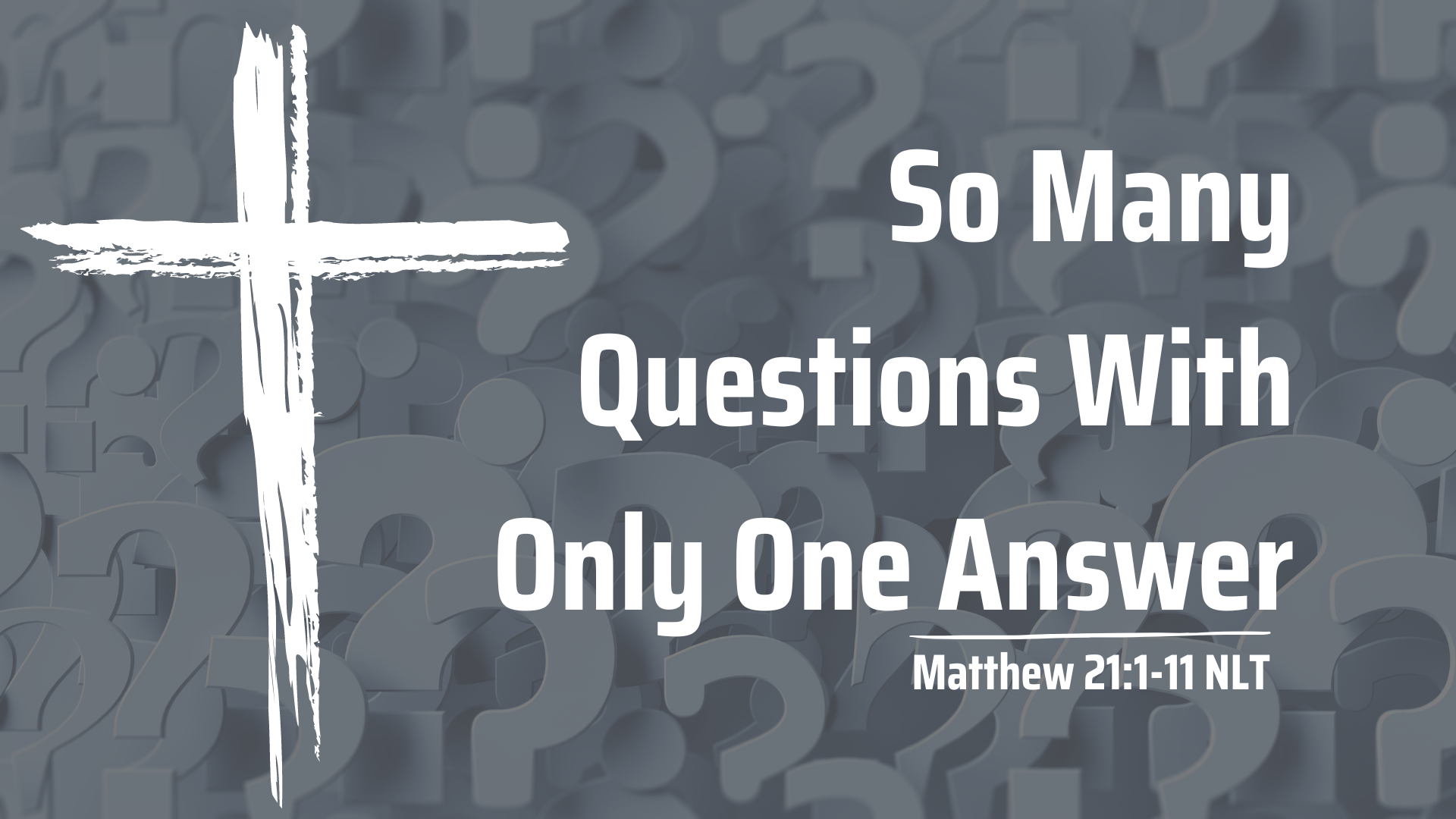 So Many Questions With Only One Answer banner