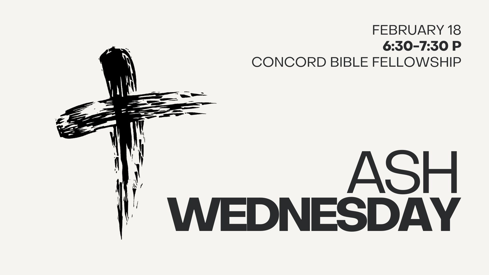 Ash Wednesday - 2026