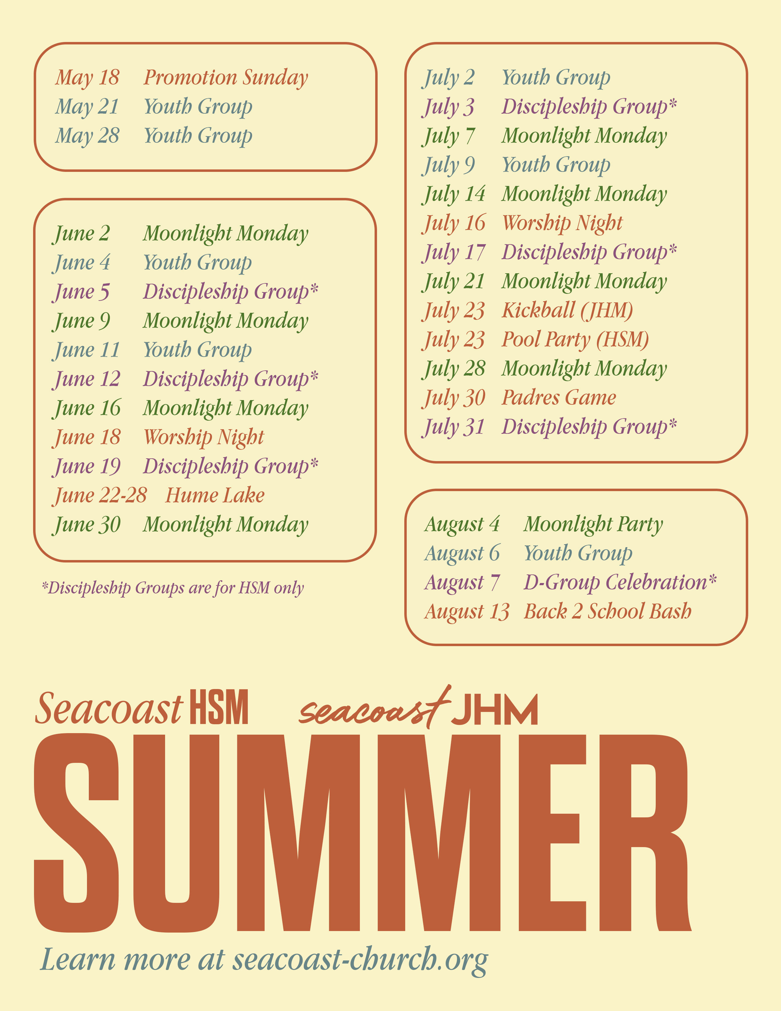 Event calendar v2