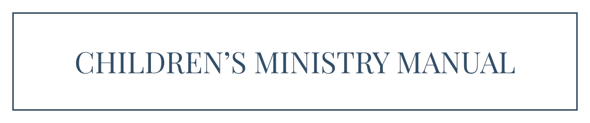 Children's Ministry Manual Header