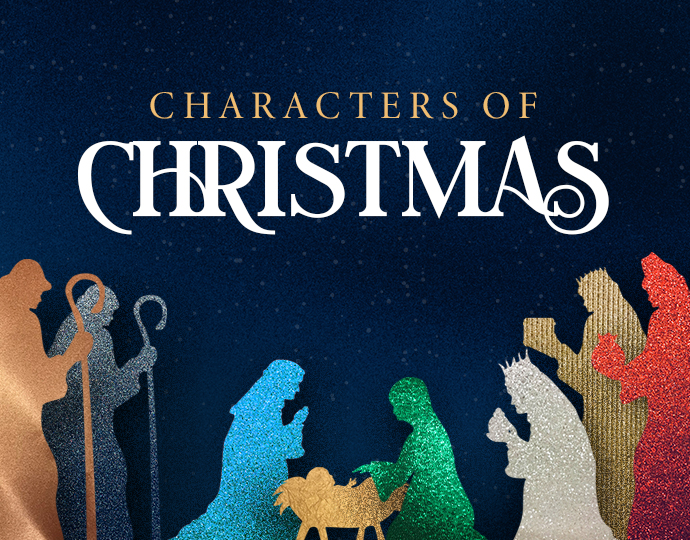 Characters of Christmas banner