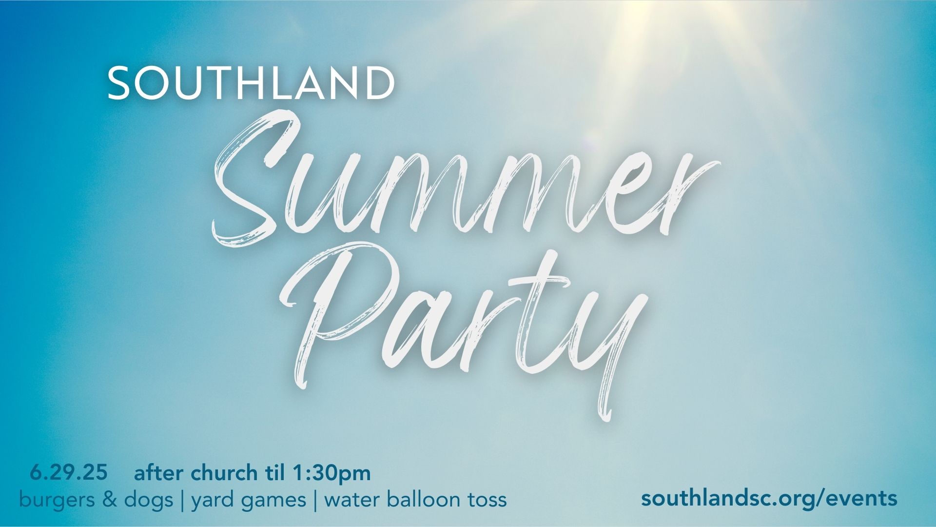 Southland Summer Party event promo_ss