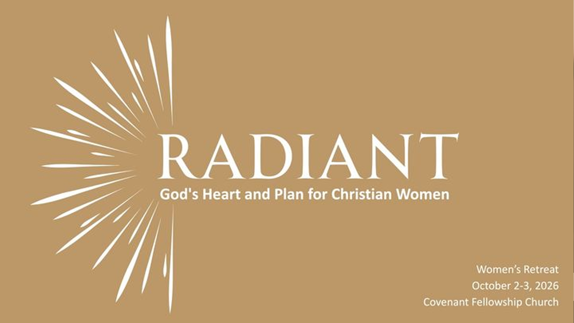 radiant womens retreat covenant fellowship 2026