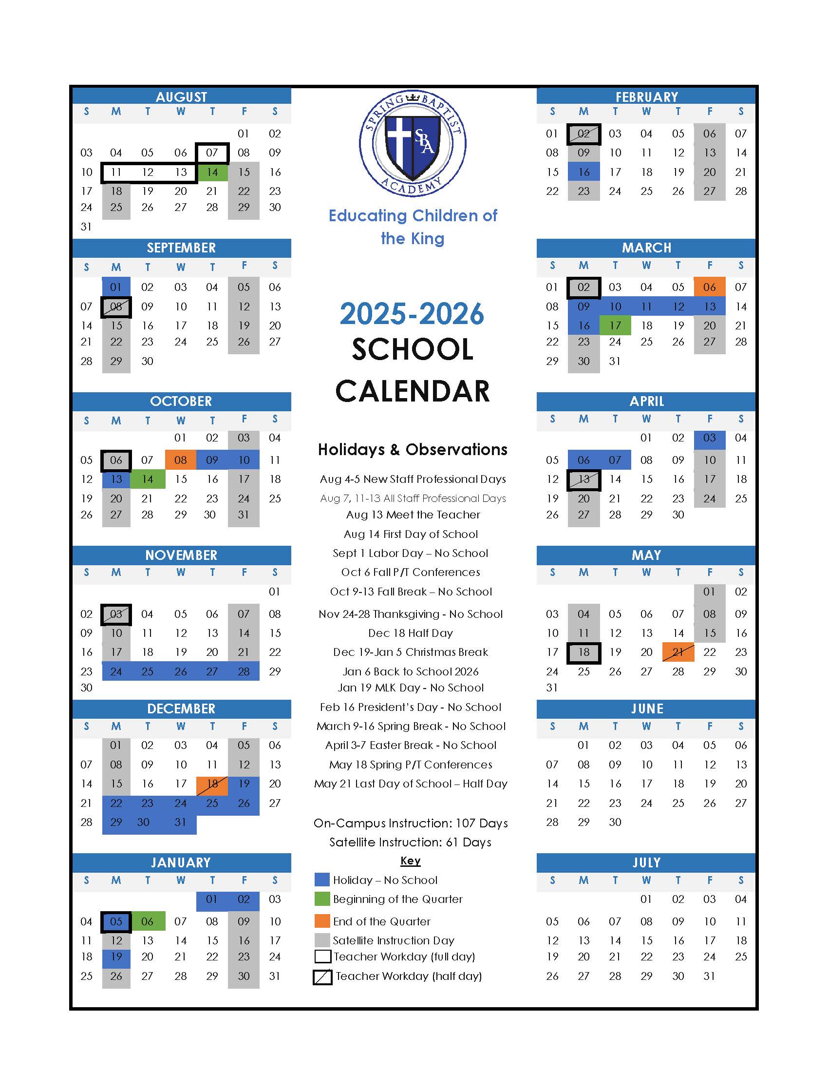 2025-26 SBA Calendar