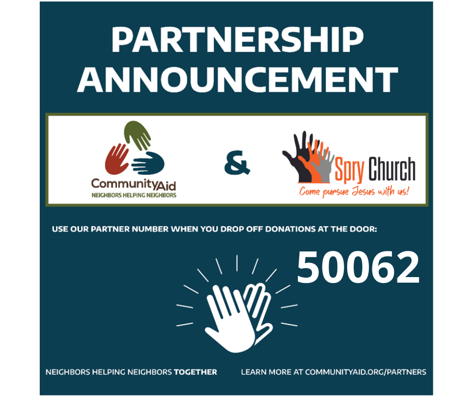 Community Aid Partnership announcement social media