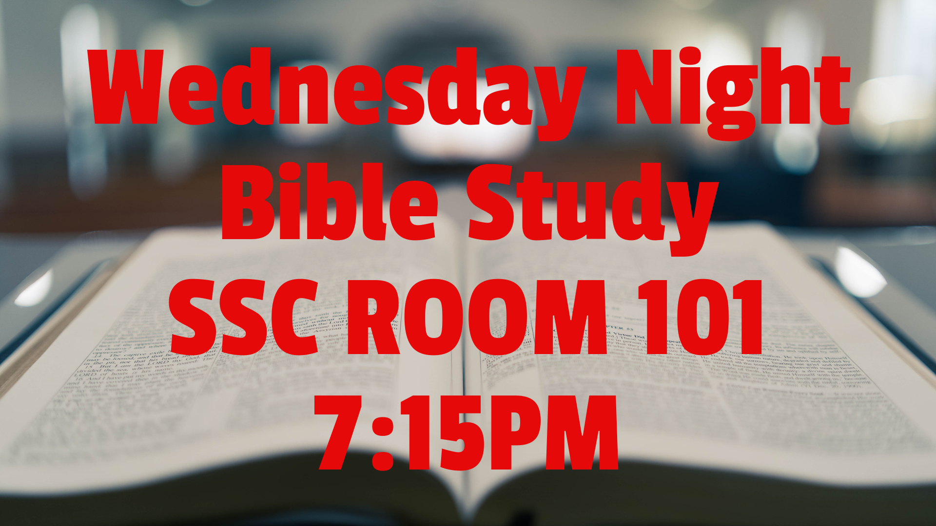 Wednesday Night Bible Study SSC  715PM (Presentation (169))