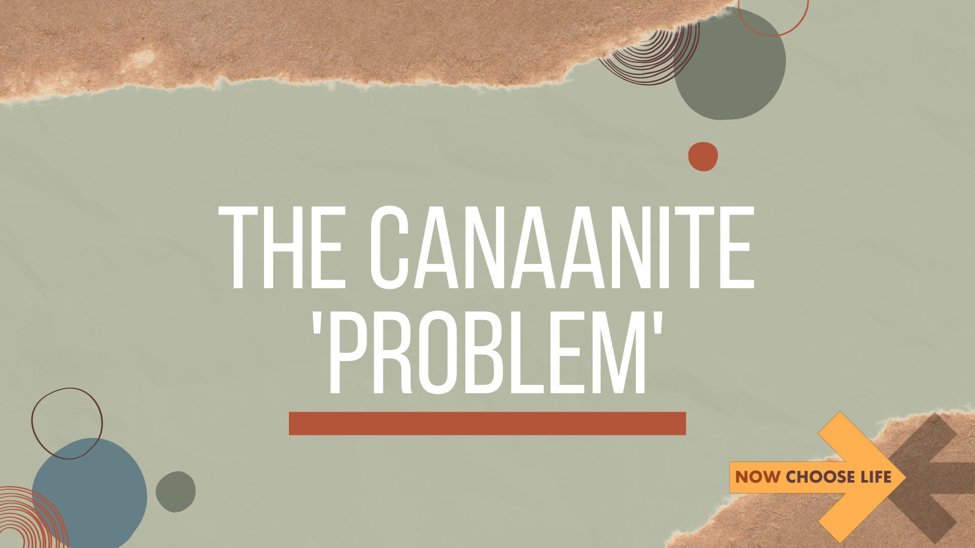 Deuteronomy The Canaanite 'Problem'