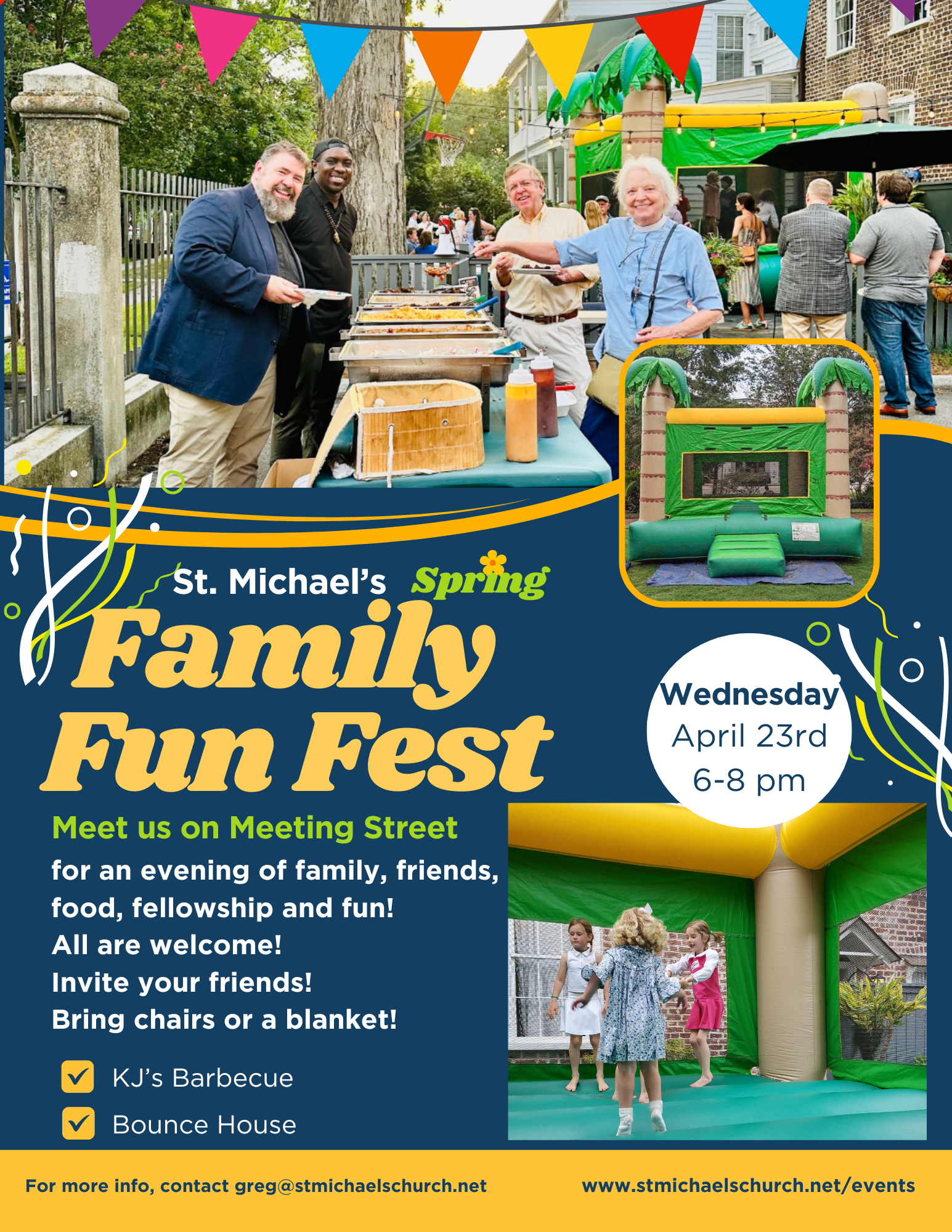 Blue And Yellow Modern Family Fun Day Flyer (1) image