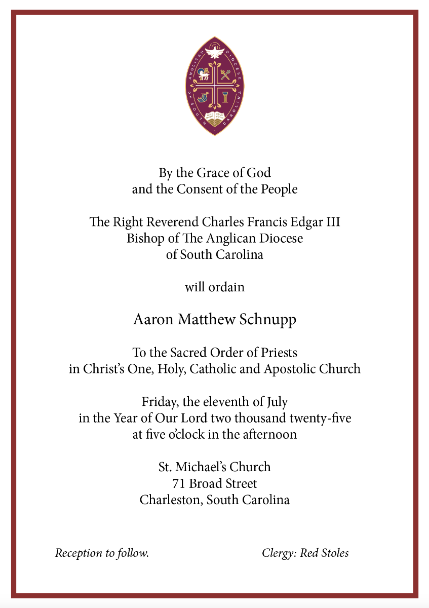 ordination invite image
