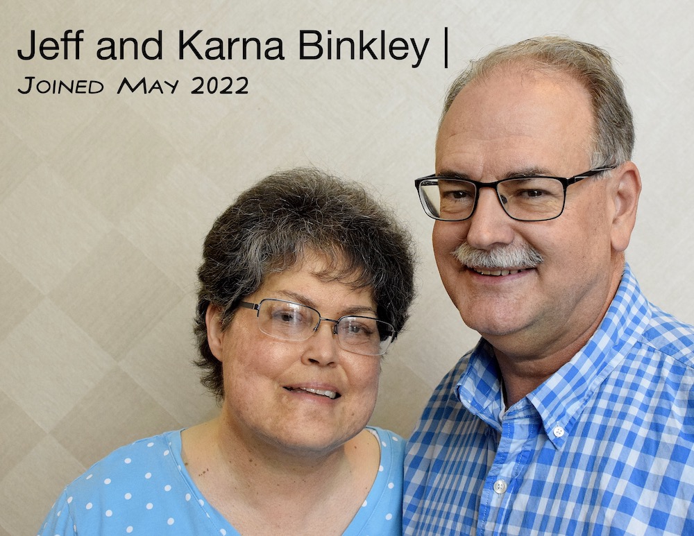 Jeff and Karna Binkley bulletin board