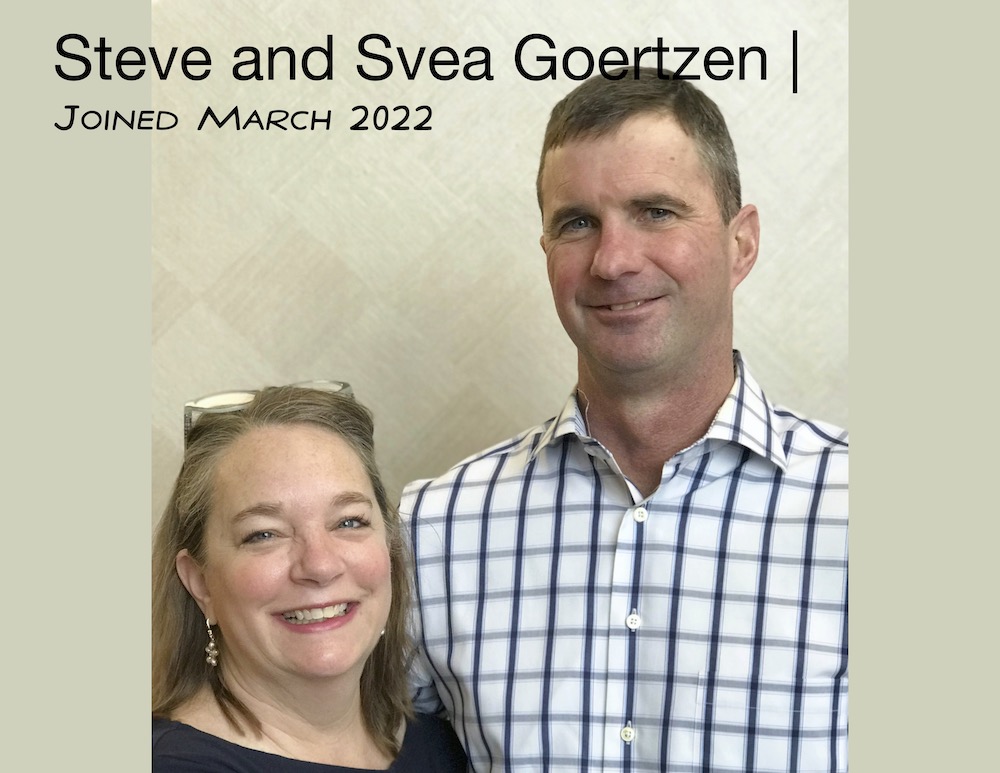 Steve and Svea Goertzen Bulletin Board