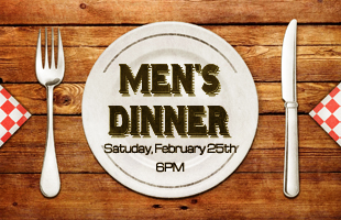 Monthly Mens Dinner Event Graphic image