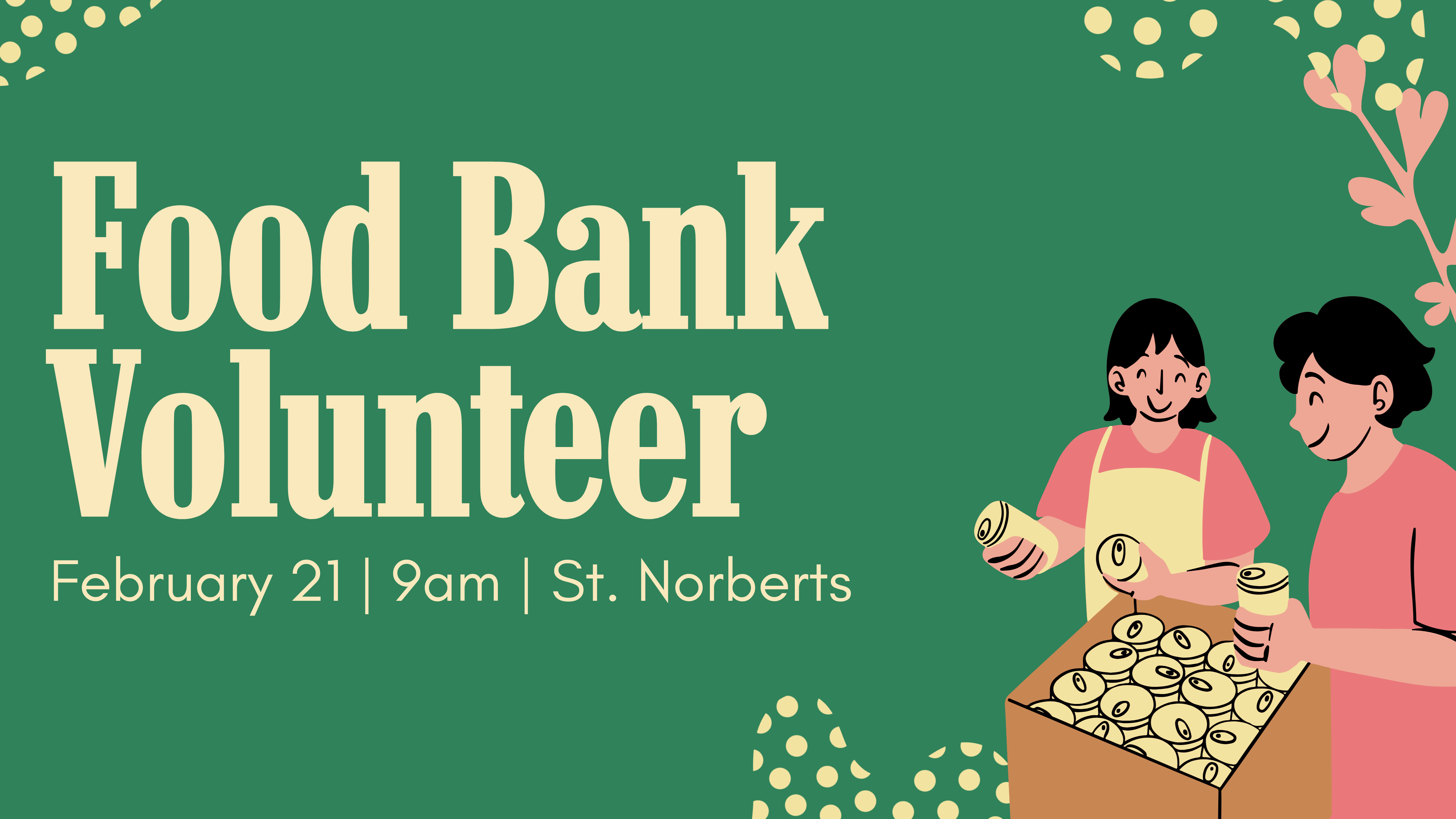 Red and Beige Illustrative Volunteer Program Instagram Post